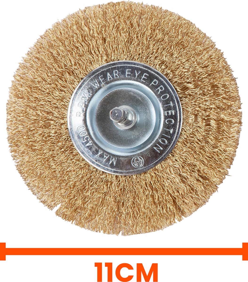 Elektrische Onkruidborstel 400W - Inclusief 4 Borstels - 11cm Diameter - Voegenreiniger - Stalen En Nylon Borstel - Voegenborstel - Onkruidverwijderaar - Set Van 4 Borstels - Onkruidverdelger - Voegborstel