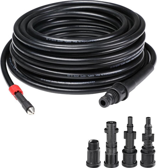 Deuba Rioolreiniging Set -15 M 160 Bar - Incl. 4 Adapters