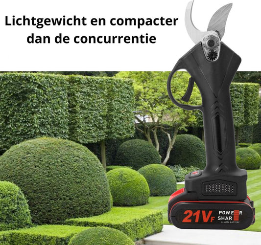 Merkloos Elektrische Snoeischaar - Professioneel - Accu Snoeischaar - 2 Accu's - Tuinieren - Tuinschaar - 30mm