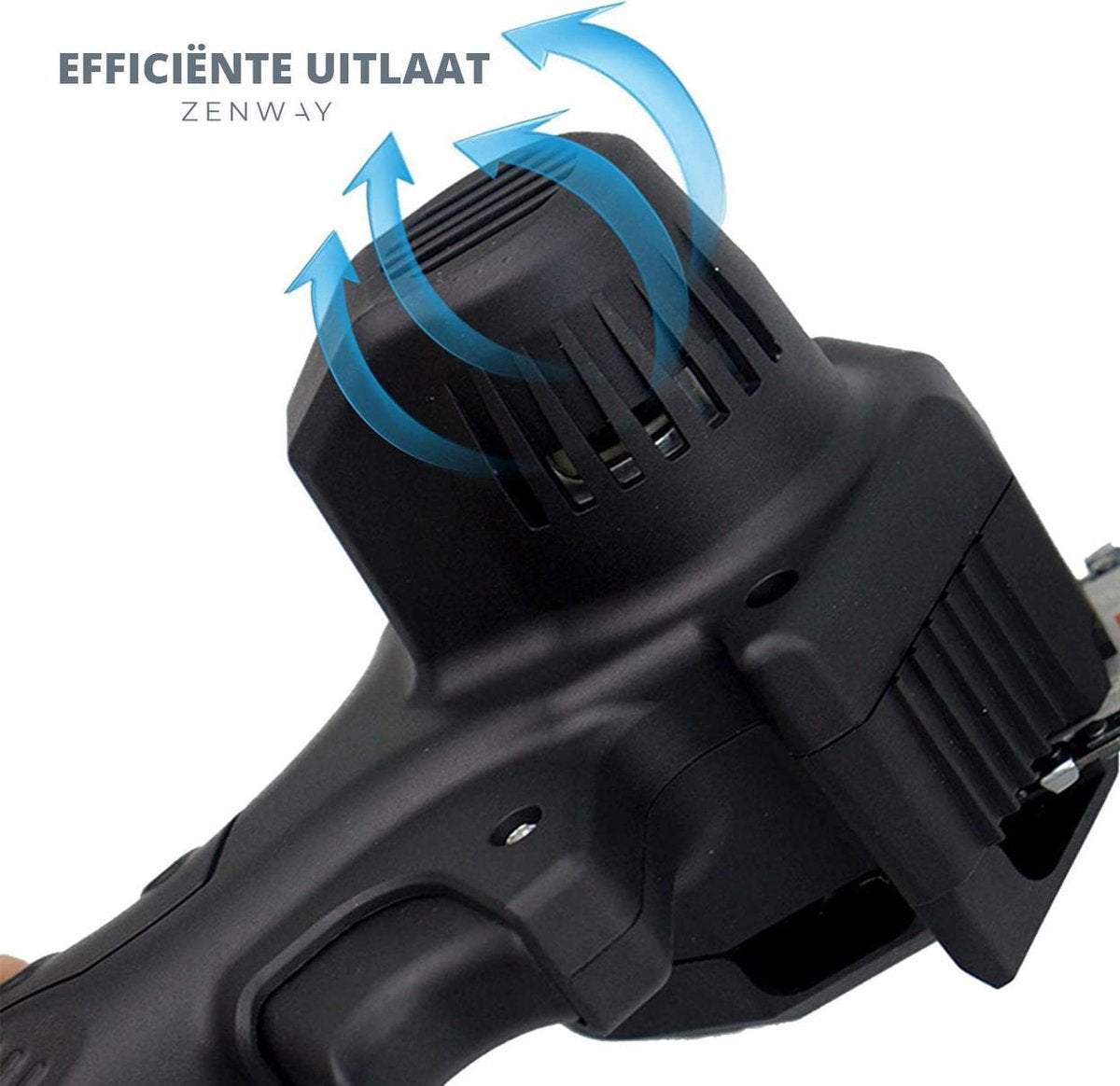 Zenway - Mini Kettingzaag - Snoeizaag - Kettingzaag - Kettingzaag Elektrisch Met 1 Accu- Inclusief Koffer - 1 Extra Accu - Zwart