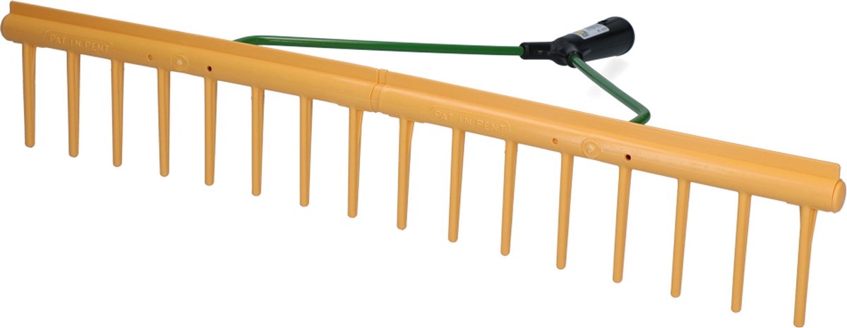 Excellent - Blad Hark - Polyhark Recht Rand - Tuin En Gazon Hark - Handhark - Grashark - Hark Zonder Steel - 16 Tanden - Rood - 65 CM