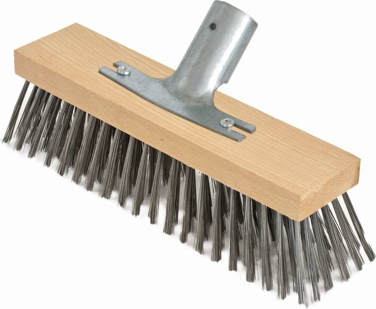 Nespoli Staaldraadborstel,30 Cm Met Metalen Steelhouder
