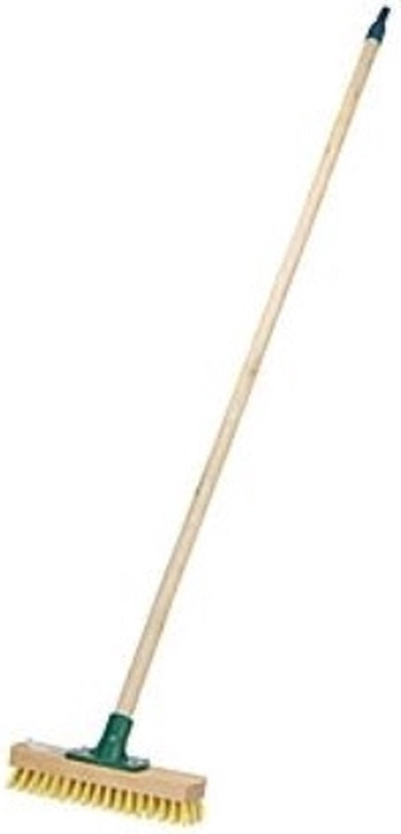 Merkloos Luiwagen/schrobbezem Met Steel - Hout - 24 Cm