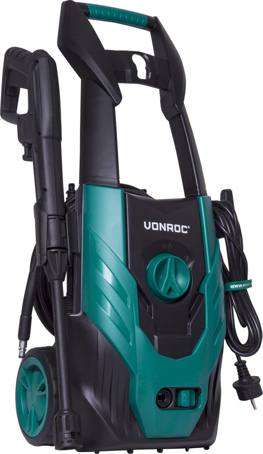 VONROC Hogedrukreiniger V14-1 - 1400W – 110 Bar – 390 L/h – Incl. 5m Slang, Spuitstukken En Accessoires