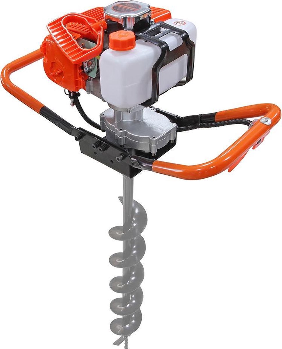 Kibani Grondboor 52cc Benzine - Excl. Losse Grondboren - Palenboor - Grondboor Machine