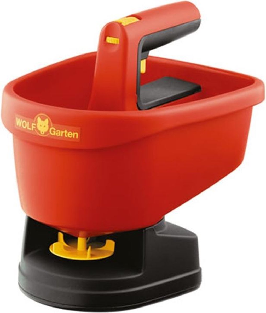  WOLF-Garten Universele Handstrooier WE-B - Strooibreedte Instelbaar 0.5 M-2.5m - Batterij Aandrijving - Inhoud 3 Liter