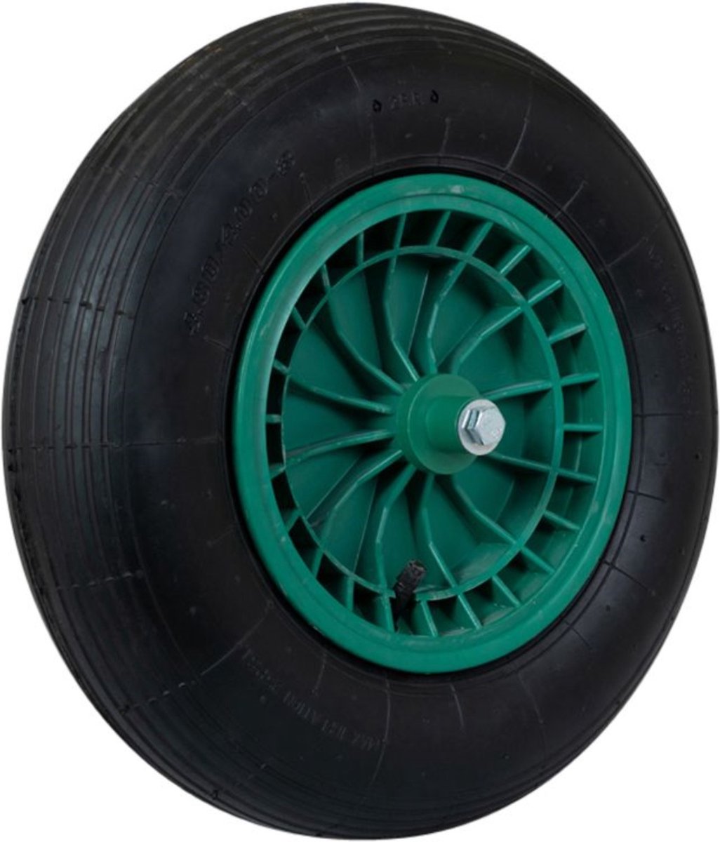  Kruiwagen Wiel 4.00 - 8 Luchtband Lijnprofiel - Asdiameter 20mm