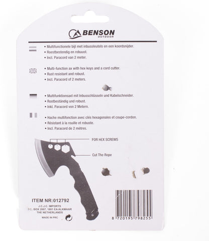  Benson Multifunctionele Handbijl - Hakbijl Met Hoes - 23.5 Cm