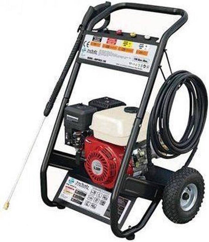  Powertech Professionele Hogedrukreiniger Op Benzine - 6.5 PK - 3600 PSI - 220 Bar - Hogedrukreiniger Auto - Terrasreiniger - Oppervlaktereiniger - Autoreiniger - Zwembadreiniger - 5 Snelkoppelstukken- Zwart / Rood