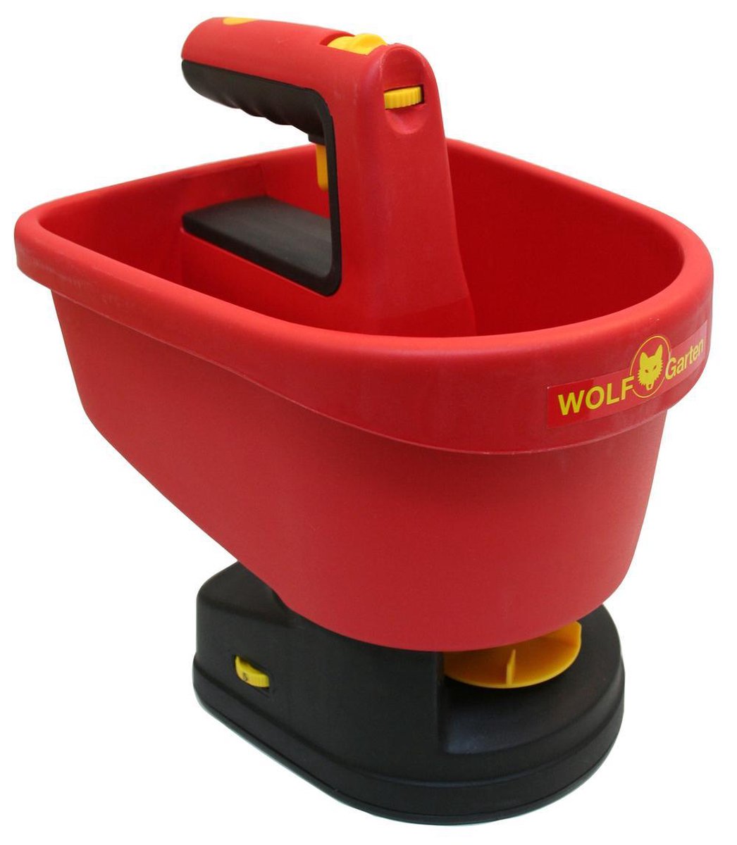  WOLF-Garten Universele Handstrooier WE-B - Strooibreedte Instelbaar 0.5 M-2.5m - Batterij Aandrijving - Inhoud 3 Liter