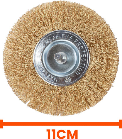  Elektrische Onkruidborstel 400W - Inclusief 4 Borstels - 11cm Diameter - Voegenreiniger - Stalen En Nylon Borstel - Voegenborstel - Onkruidverwijderaar - Set Van 4 Borstels - Onkruidverdelger - Voegborstel
