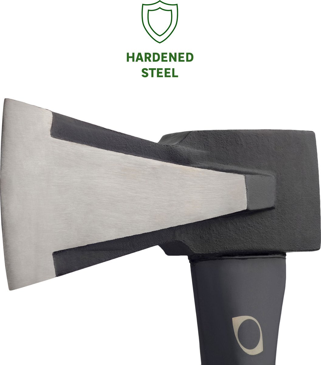  GEOLIA - Bijl - Bijl - Staal - Glasvezelsteel - 3kg Met Een Stalen Kop Van 2,5 Kg - Bijlen - Grote Bijl - Kloofhamer - Kloofbijl - Kloofbijl