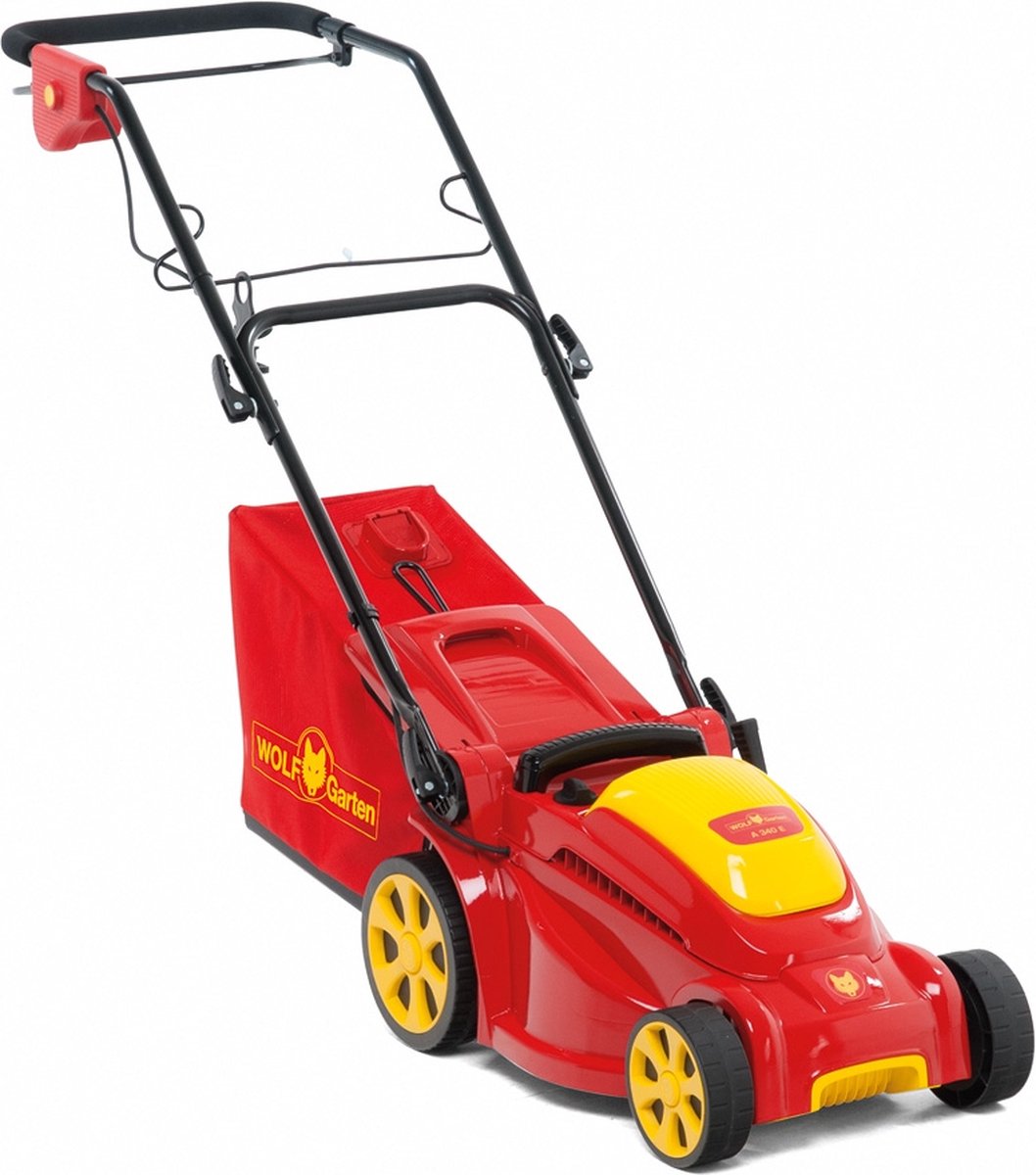 WOLF-Garten A 340 E Elektrische Grasmaaier - 1400 W - 34 Cm Maaibreedte - 30 Liter Opvangbak - Centrale Hoogte-instelling