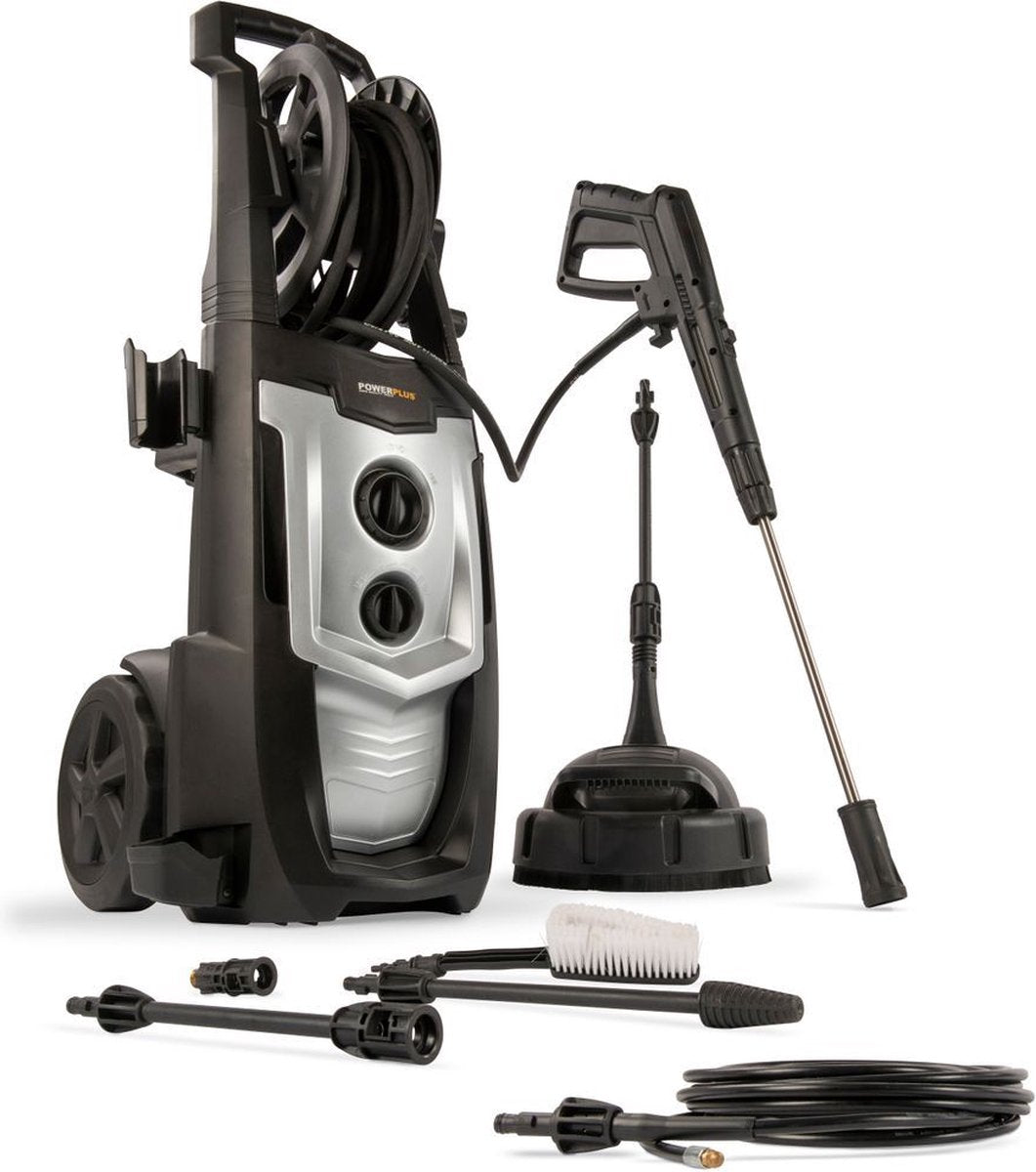  Powerplus POWXG90425 Hogedrukreiniger - 2500W - Max. 195 Bar - 468 L/h - Incl. 8m Slang, Terrasreiniger En Accessoires - Reiniger Voor Auto, Fiets En Meubelen
