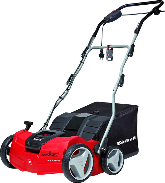 Einhell Verticuteerder En Beluchter GE-SA 1640 (1600 W - 40 Cm Werkbreedte - Tot 12 Mm Werkdiepte - In Hoogte Verstelbaar Stuur - Opvangzak 48 L - Incl. Beluchtingsrol)