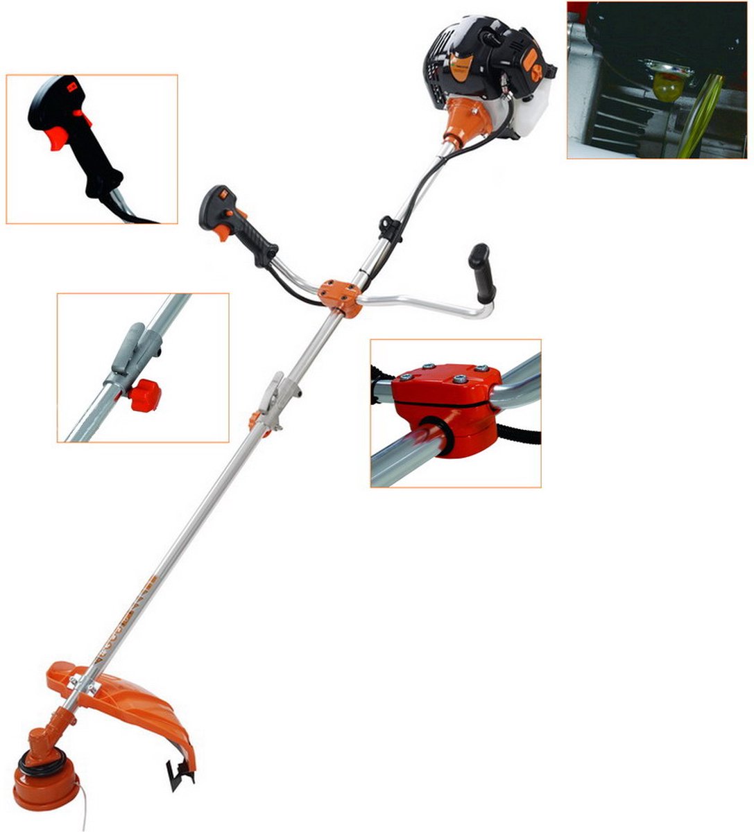  TIMBERPRO - Bosmaaier 2-in-1 - Benzine - Draad En Mes - 52 Cm³ - 3,0 PK.