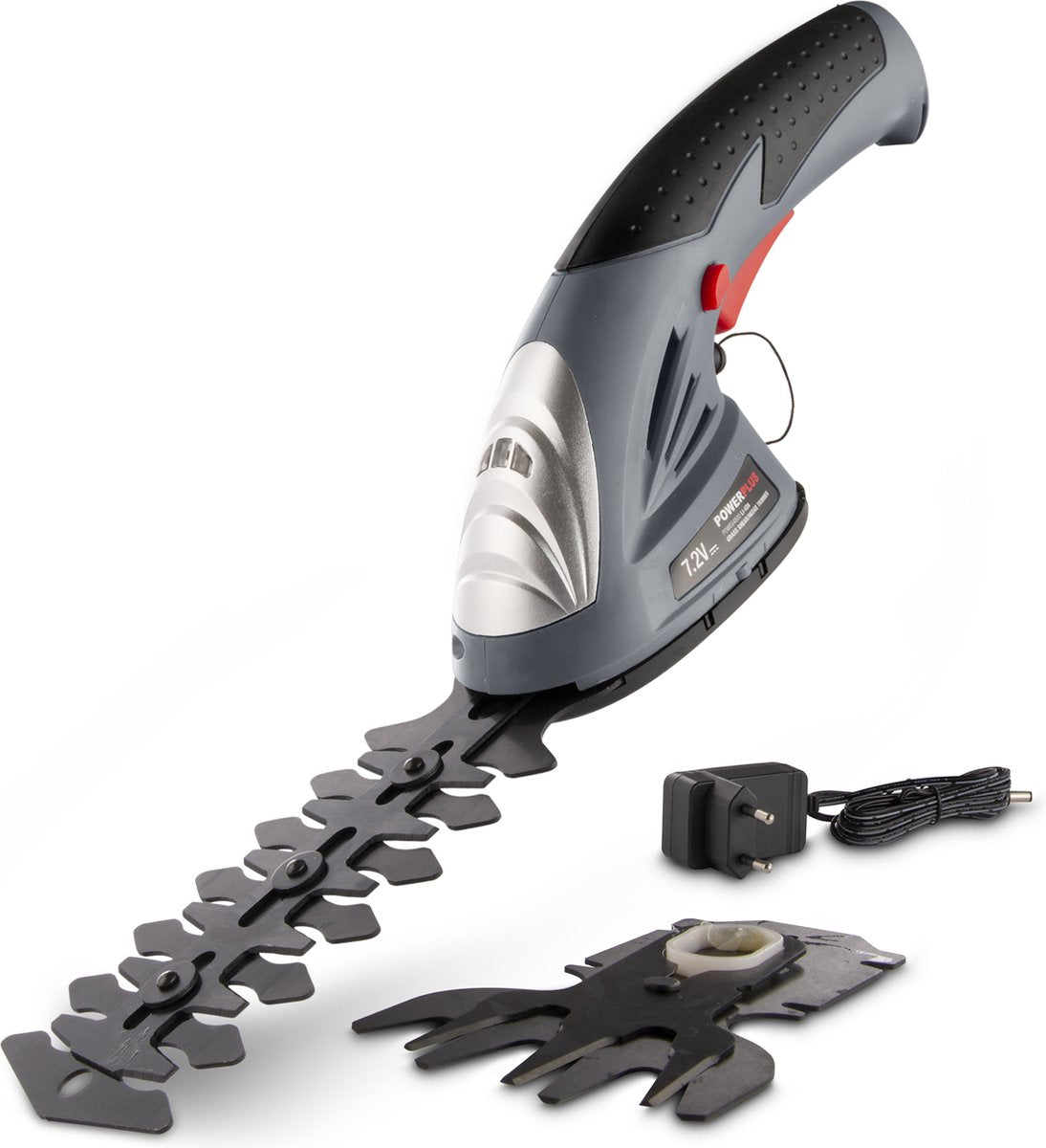  Powerplus POWEG4500 Gras-/Heggenschaar Accu - 7.2V - Snoeien En Knippen - Zwaardlengte 83/120mm - Mesafstand 8mm - Incl. 1,5Ah Accu En Lader - Haagschaar Voor Tuinonderhoud