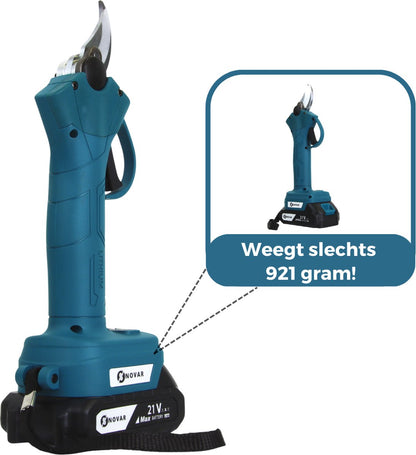  NovarGarden® Elektrische Snoeischaar NG1 - 2x Accu - Elektrisch - Takkenschaar - Op Batterij - 28mm