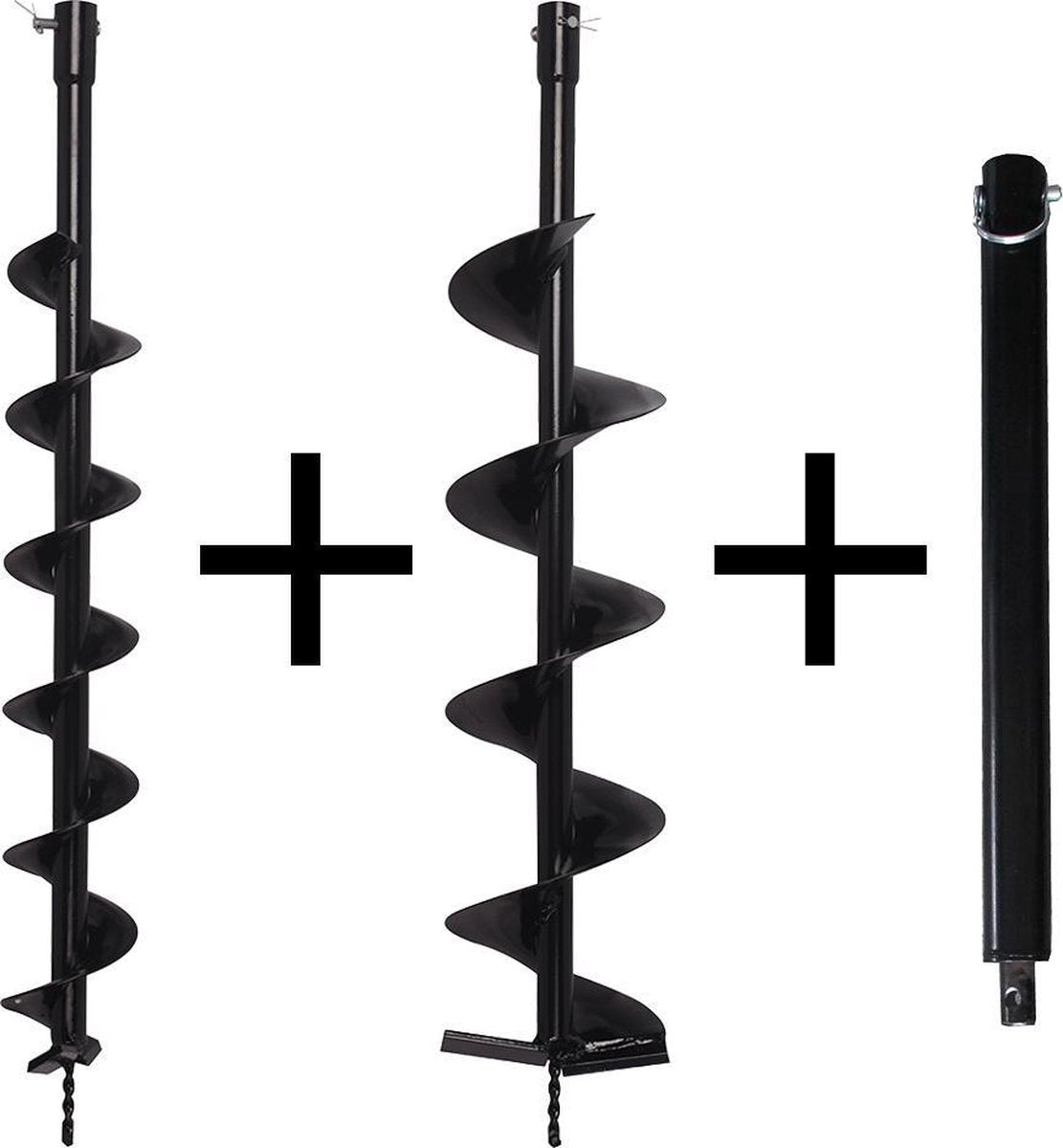  Kibani Grondboor 52cc Benzine + Grondboren Set 60 Mm + 80 Mm + 100 Mm + 150 Mm + 2 Verlengstukken - Palenboor - Grondboor Machine
