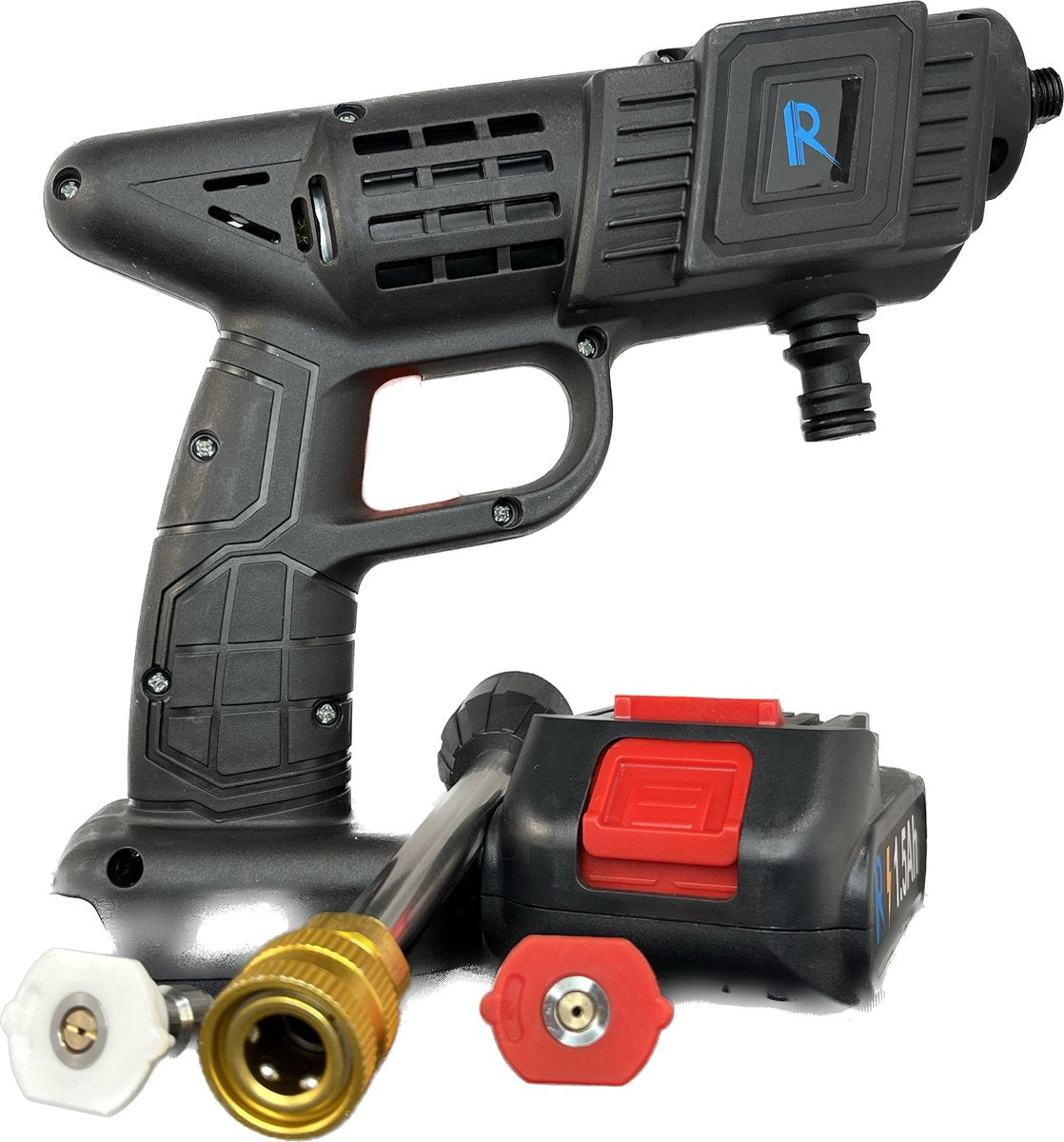  Hogedrukreinger Op Accu - Inclusief Opbergkoffer - Foam Gun - Foam Sprayer - Schuimpistool - Schuimsproeier - Hogedruk Pistool - Inclusief Accesoires