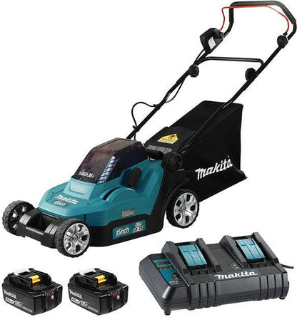  Makita Grasmaaier - DLM382CM2 - 2x18 V - 38 Cm - Incl. 4,0 Ah Accu (2 St) En Duolader
