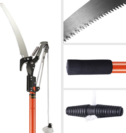  Gardebruk Takkenzaag Telescopisch - 2in1 Zaag &amp; Snoeischaar - Oranje