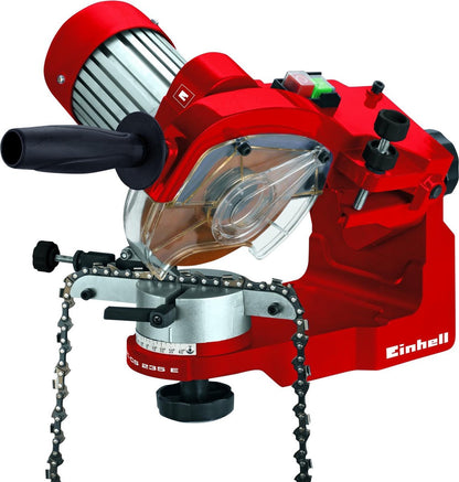  Einhell Kettingslijper GC-CS 235 E (235 W - 3.000 /min - Kettingspanner - Slijpschijf - Verlichting - Draaibare Slijpkop - Dieptebegrenzer) Slijpkop - Dieptebegrenzer)