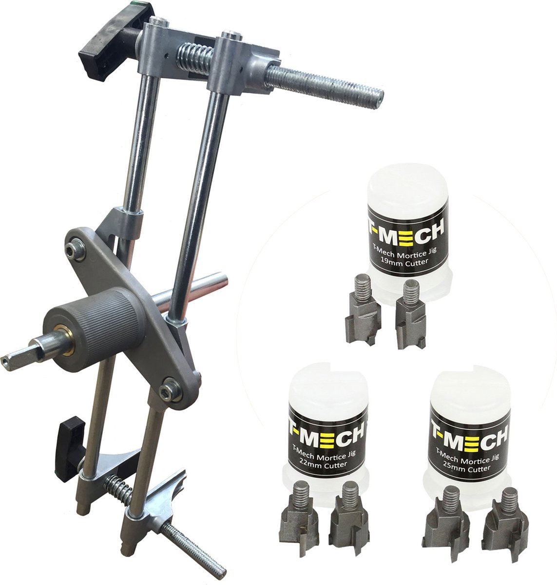  T-Mech Slotkast Frees – Freesmal Deurslot - Inclusief 6 Hardmetalen Frezen - 43 Cm H X 20 Cm B X 15 Cm D - Nauwkeurige Frees In 5 Minuten