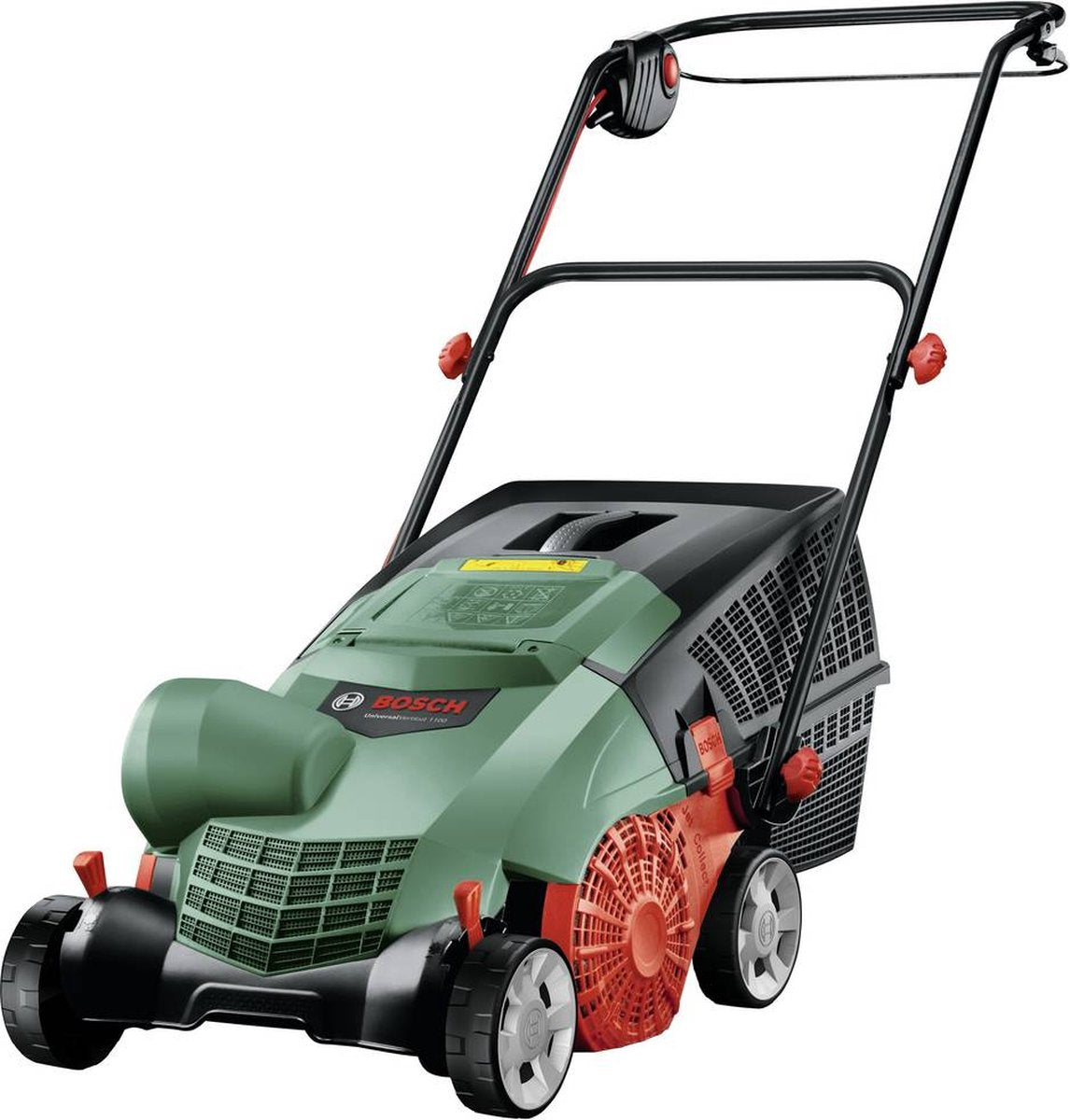  Bosch UniversalVerticut 1100 Verticuteermachine - Op Snoer - 1100 W - 32 Cm Maaibreedte - Met 50 Liter Opvangbak