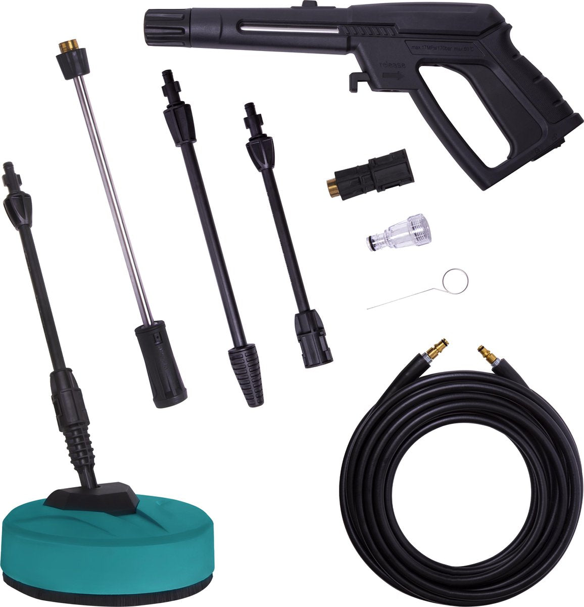  VONROC Hogedrukreiniger V22-2 2200W – 170 Bar – 450 L/h – Incl. 8m Slang, Terrasreiniger, Reinigingstank En Meer