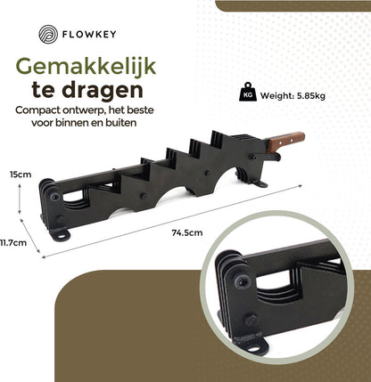  Flowkey® Houtklover XL - Houtsplijter Bijl - Houtkliever Kloofwig Gietijzer - Voor Hout &amp; Aanmaakhout - Inclusief Gratis Bevestigingsset