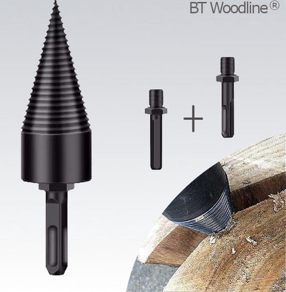  BT Woodline® | Houtklover Inclusief Opbergkoker | Houtsplijter | Houtkloof | Houtsplitter | Houtkloofboor | Kegelsplijter | Houtkliever | Aanmaakhout | Geschikt Voor Accutol, Schroeftol, Boormachine En Kloofmachines