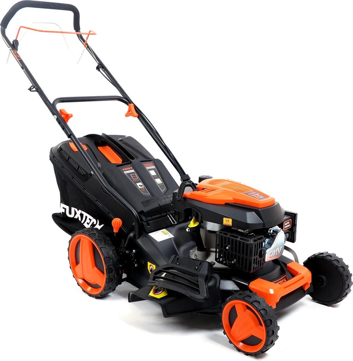  FUXTEC Grasmaaier Benzine - 46cm - Zelfrijdend / Zelftrekkend / Achterwielaandrijving - Mulchfunctie - Opvangbak 50L - FX-RM4646