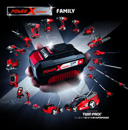  Einhell Accu Kettingzaag GE-LC 18 Li-Solo Power X-Change (Li-Ion, 18 V, 25 Cm Zwaardlengte, 23 Cm Snijlengte, Terugslagbescherming, Kettingvangbout, Zonder Accu En Lader)