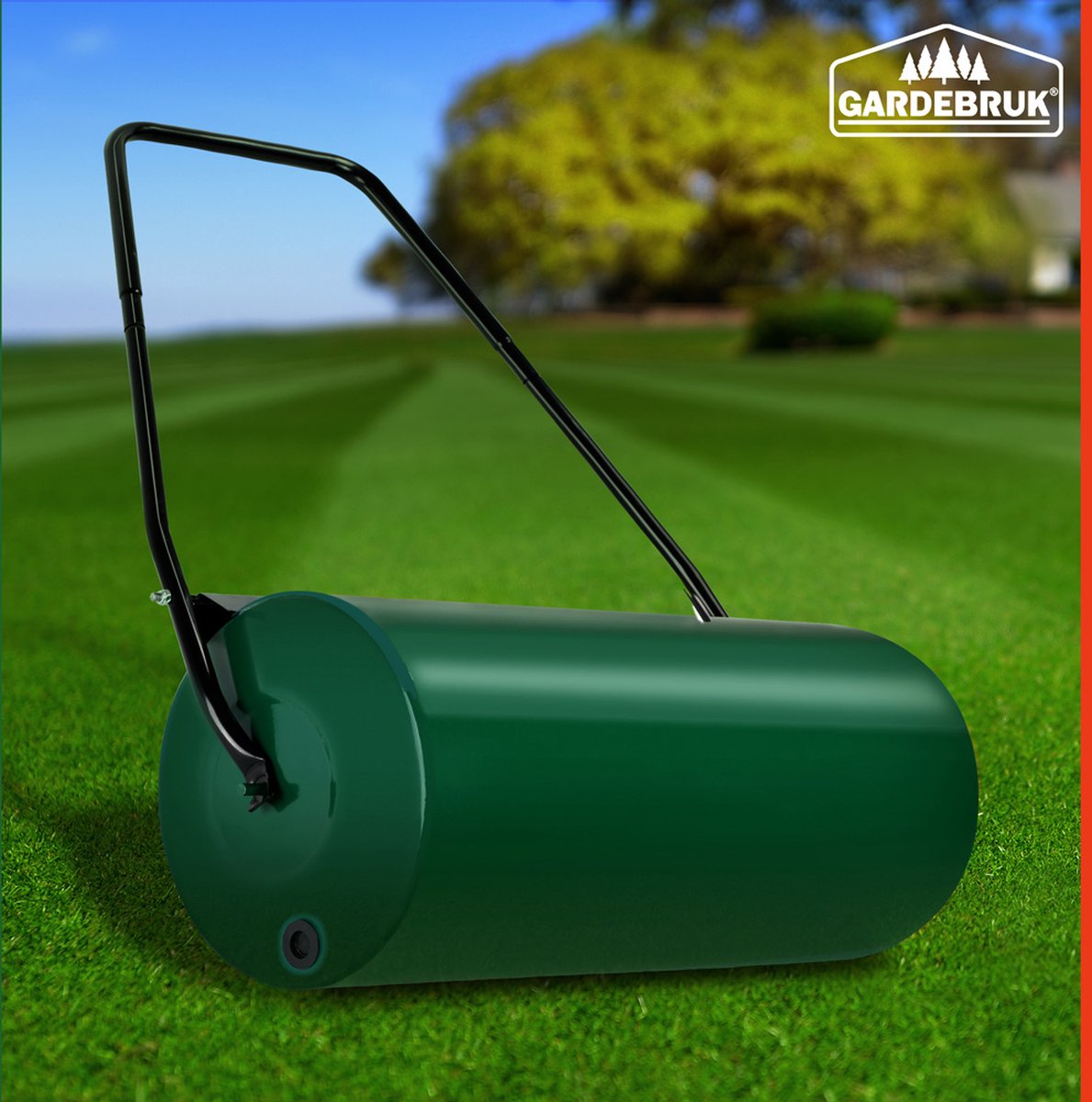  Gardebruk Tuinwals 60cm - 50L Vulvolume Staaltrommel - Groen