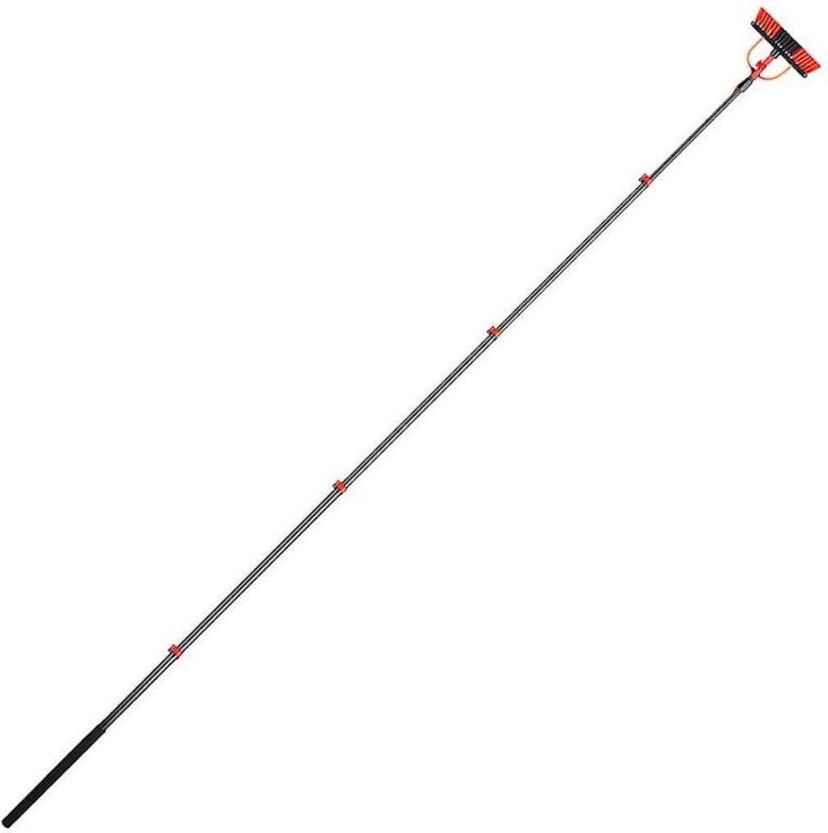  HIGHWALL Telescoopsteel Met Borstel - Glazenwassersset - Tot 4,6m Uitschuifbaar - Met Zeepdispenser