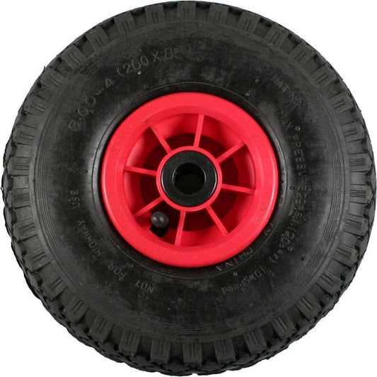 Benson Bolderkarwiel Steekwagenwiel Met Luchtband 3.00-4 | Asgatdiameter 20mm Rollager | Hoogte Wiel 26cm