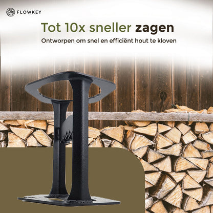  Flowkey® Houtklover XL - Houtsplijter Bijl - Houtkliever Kloofwig Gietijzer - Voor Hout &amp; Aanmaakhout - Inclusief Gratis Hamer