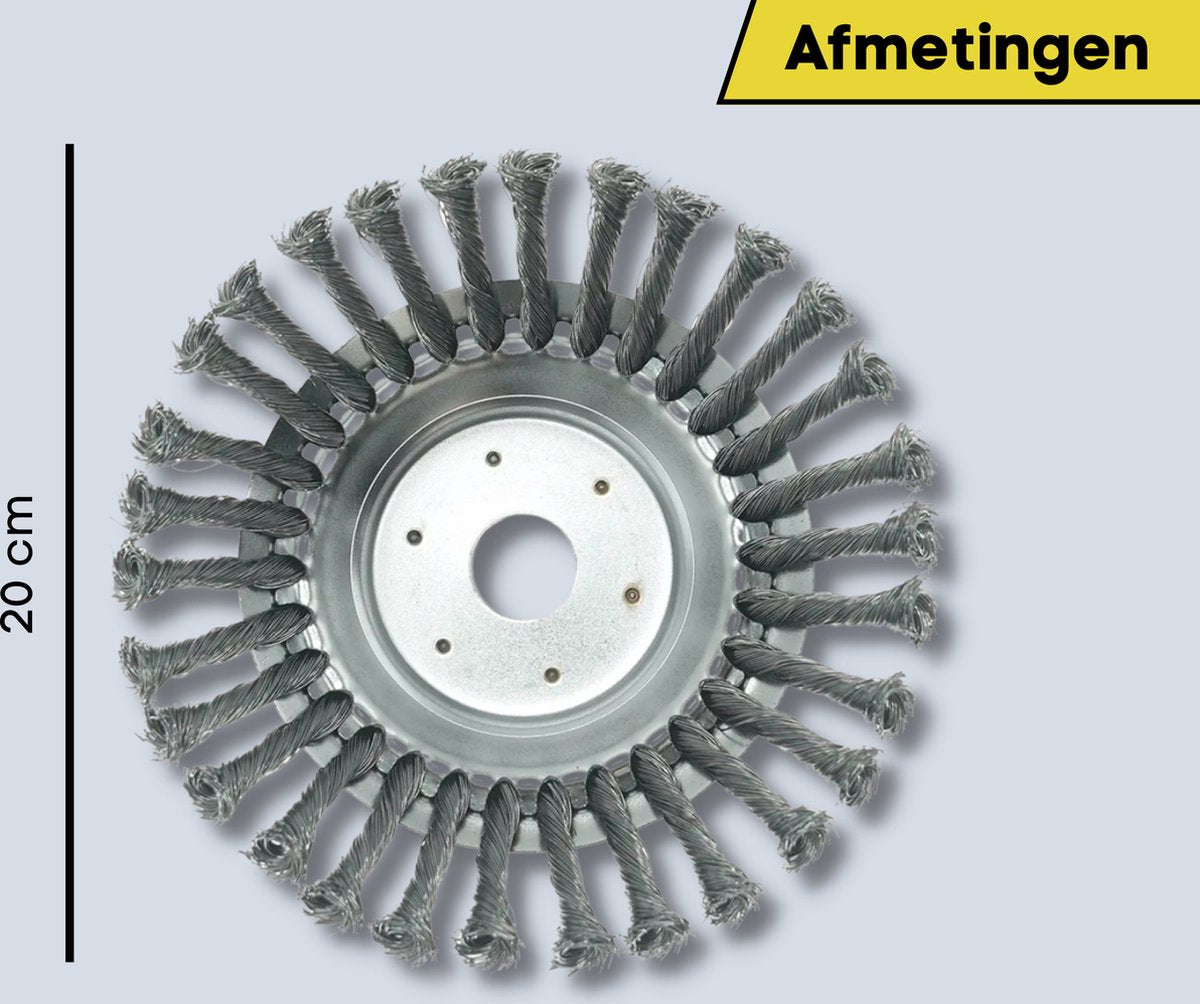 Merkloos Onkruidborstel Voor Bosmaaier | 200mm 20 Cm Staalborstel Nieuw | Universele Onkruidborstel 200 Mm - Onkruidverwijderaar - Voegenborstel - Grastrimmer