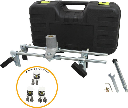  T-Mech Slotkast Frees – Freesmal Deurslot - Inclusief 6 Hardmetalen Frezen - 43 Cm H X 20 Cm B X 15 Cm D - Nauwkeurige Frees In 5 Minuten