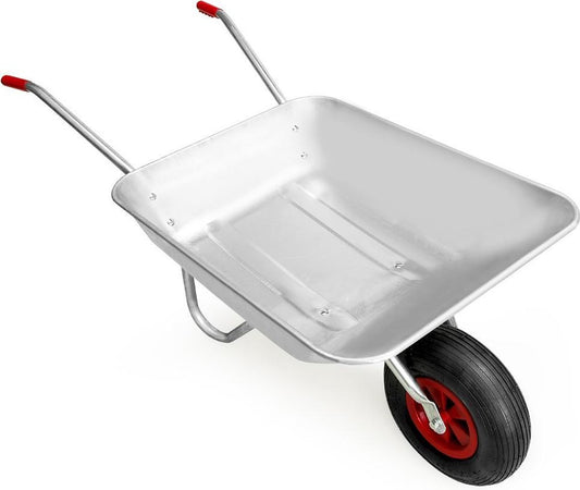 Gardebruk Kruiwagen 80 Liter – Belastbaarheid 100 Kg - Zilver