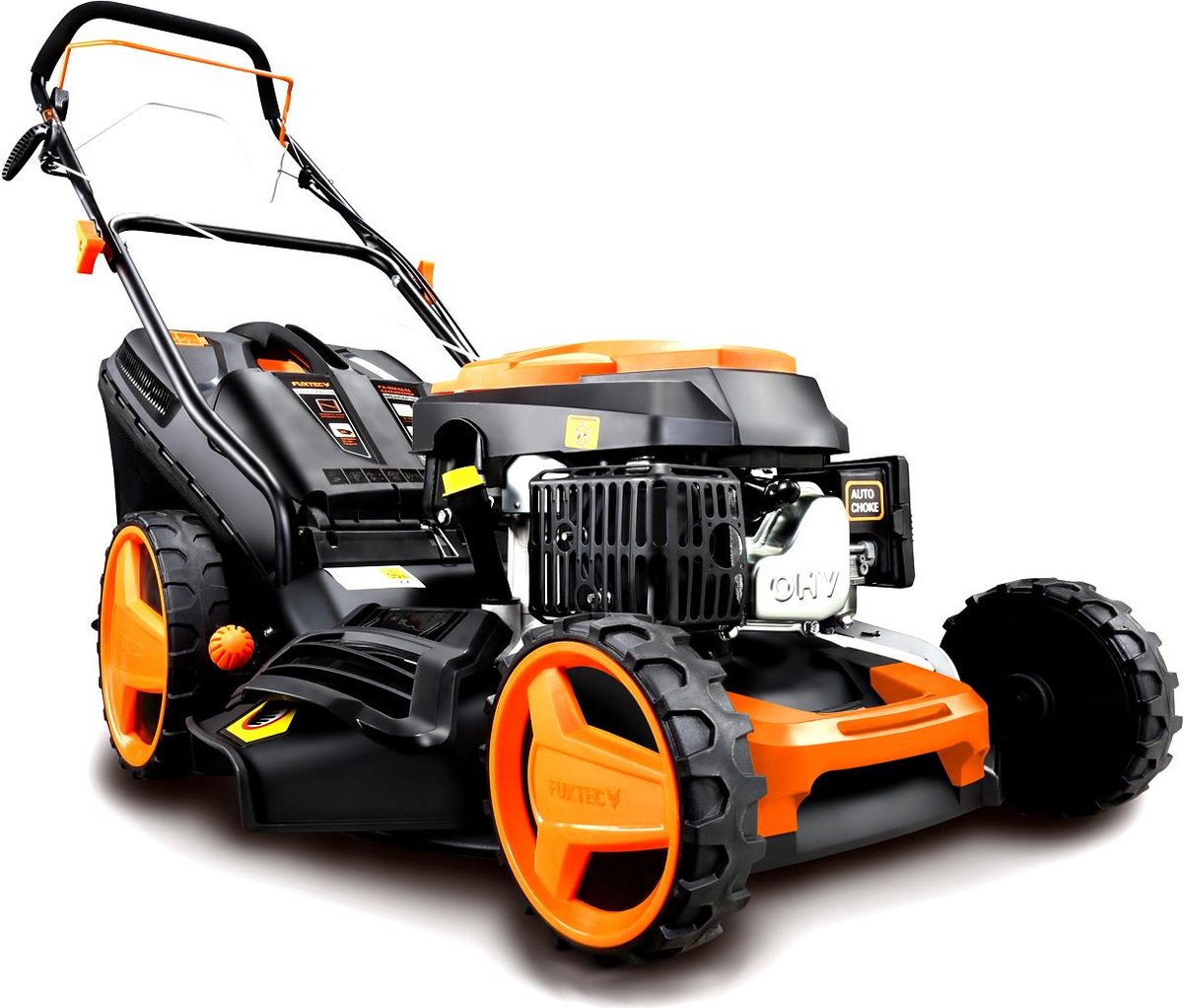  FUXTEC Grasmaaier Benzine - 46cm - Zelfrijdend / Zelftrekkend / Achterwielaandrijving - Mulchfunctie - Opvangbak 50L - FX-RM4646
