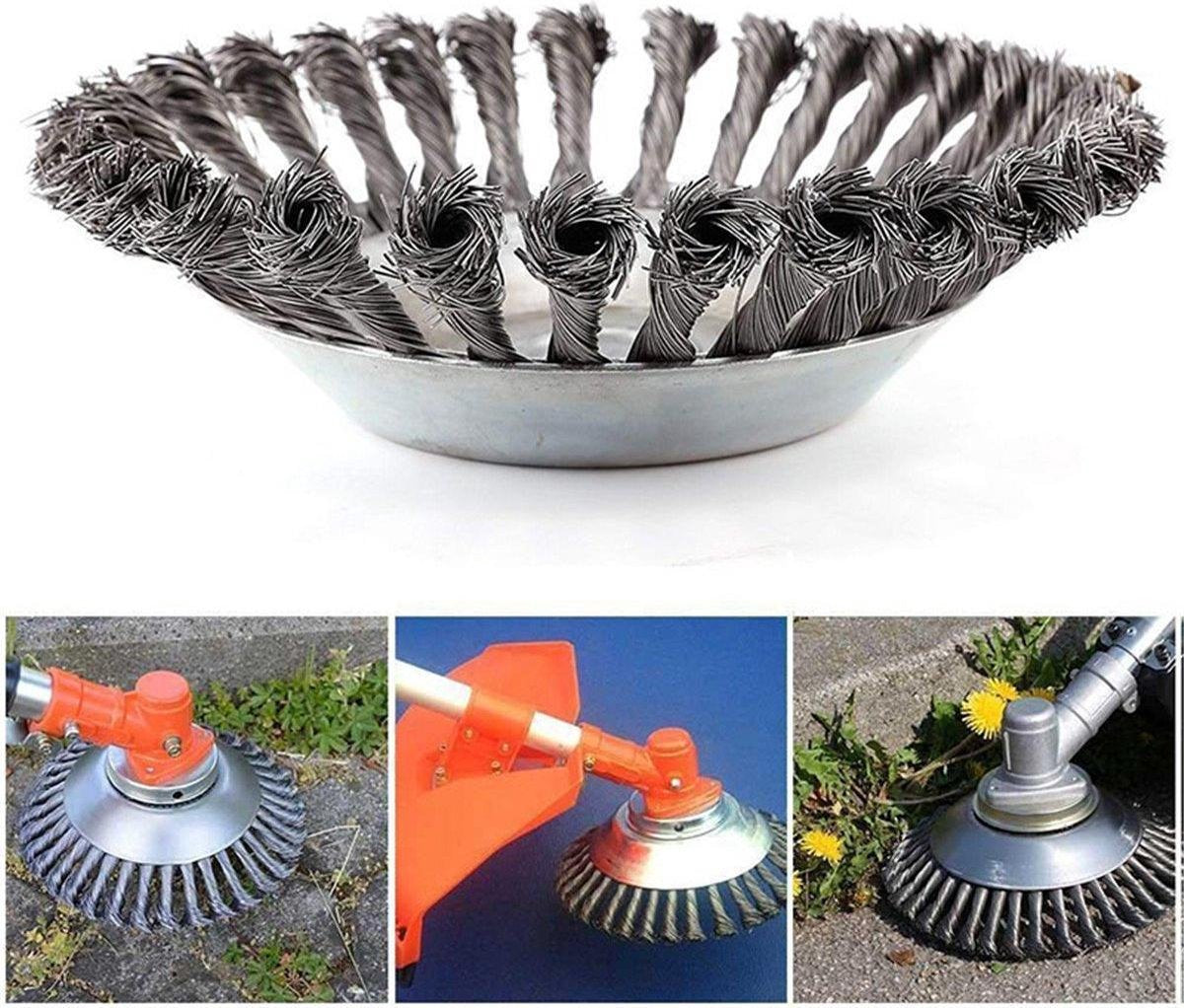  Onkruidborstel Voor Bosmaaier | 150mm /15 Cm Staalborstel Nieuw | Universele Onkruidborstel 150 Mm - Onkruidverwijderaar - Voegenborstel - Grastrimmer