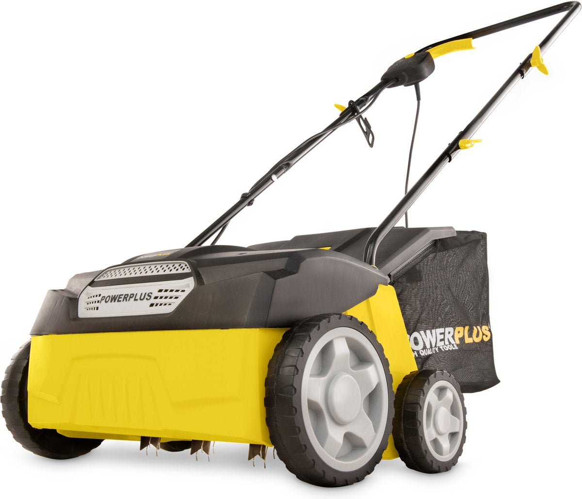  Powerplus POWXG7513 Elektrische Verticuteermachine - Mos Verwijderaar - 1400W - 320mm Maaibreedte - 45L Opvangbak - Incl. Gazonbeluchter/grasbeluchter