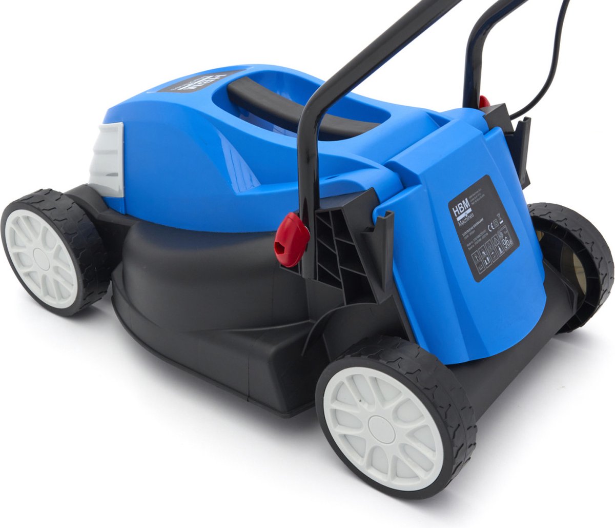 Merkloos 1300W Electrische Grasmaaier / Gazonmaaier 32 Cm Snijhoogtes 25-45-65 Mm 25 Liter Opvangbak