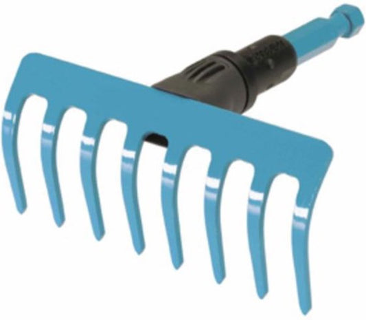  GARDENA Combisysteem Grindhark 8 Tands - Werkbreedte 15 Cm - Aanbevolen Steellengte 130 Cm