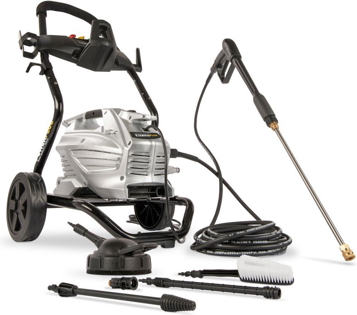  Powerplus POWXG90430 Hogedrukreiniger - 3100W - Max. 190 Bar - 660 L/h - Incl. 10m Slang En Accessoires - Excl. Terrasreiniger