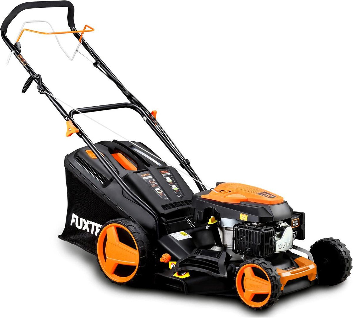  FUXTEC Grasmaaier Benzine - 46cm - Zelfrijdend / Zelftrekkend / Achterwielaandrijving - Mulchfunctie - Opvangbak 50L - FX-RM4646