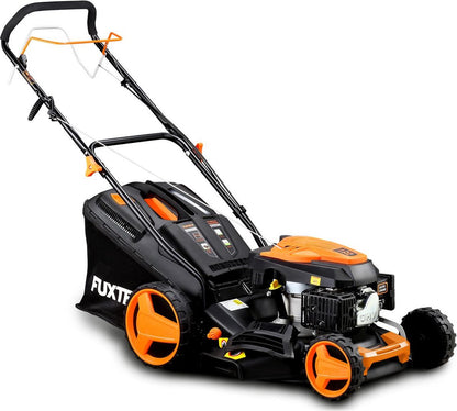  FUXTEC Grasmaaier Benzine - 46cm - Zelfrijdend / Zelftrekkend / Achterwielaandrijving - Mulchfunctie - Opvangbak 50L - FX-RM4646
