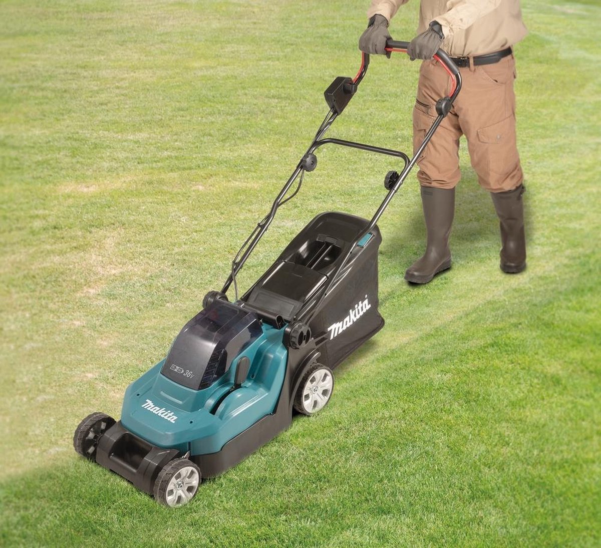  Makita DLM382Z 36V (2x 18V) Li-Ion Accu Grasmaaier Body - 38cm